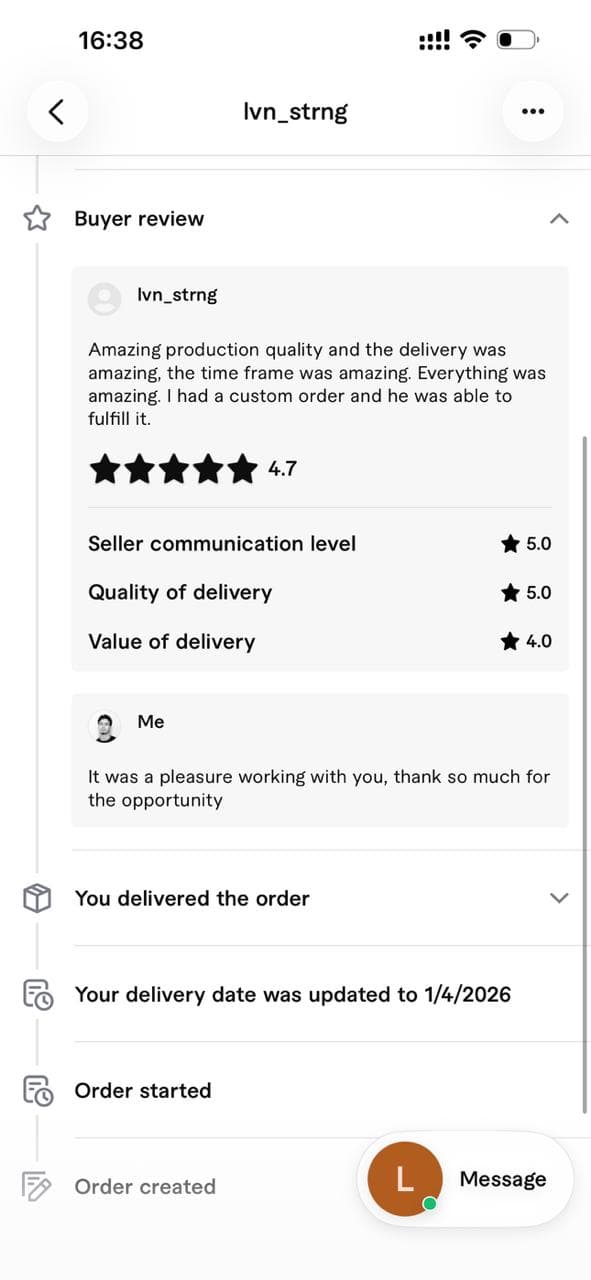 Fiverr review from antoniodela